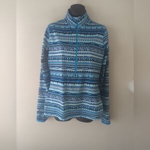 Nike pro Dri-Fit women's half zip pullover Aztec geometric large shirt